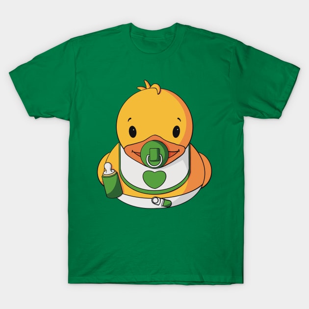 Baby Rubber Duck - Green T-Shirt by Alisha Ober Designs